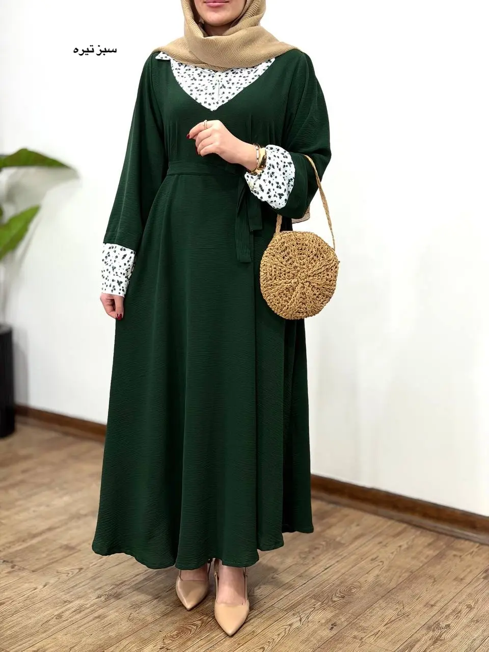 پیراهن مانتویی بلند نورین بهاره